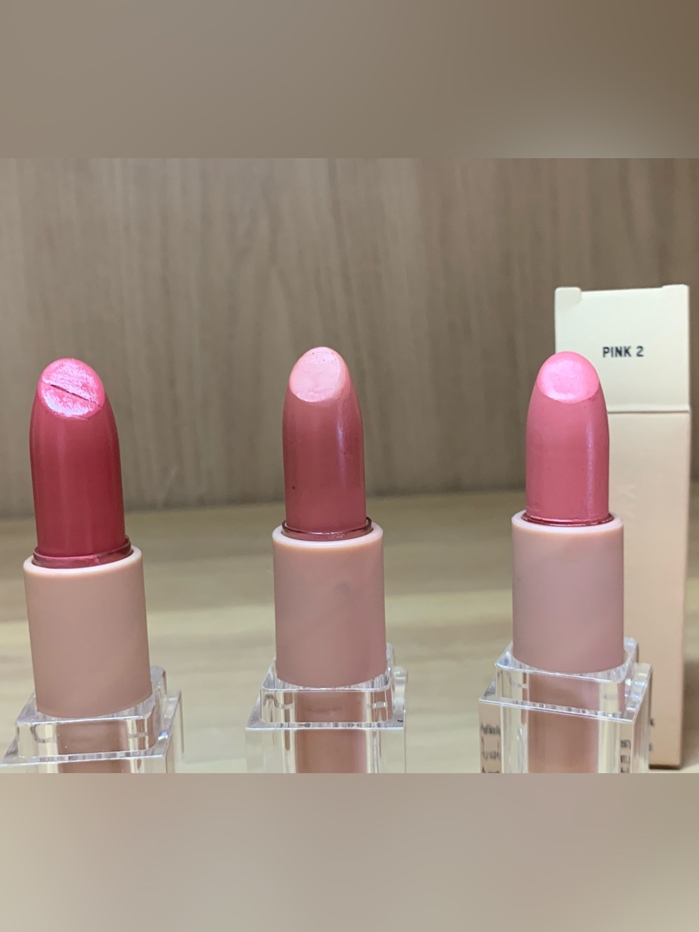 RARE KKW Beauty Crème Lipstick Set - Pink 2 (BNIB), Pink 4 (New) + Pink 3